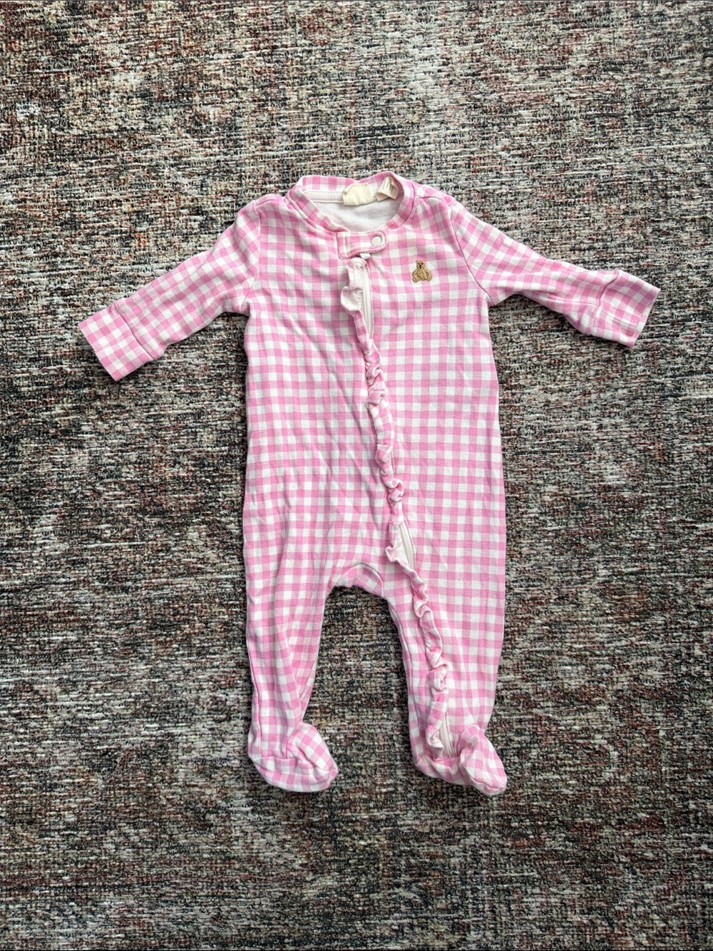 GAP Pink Gingham Footed One-Piece